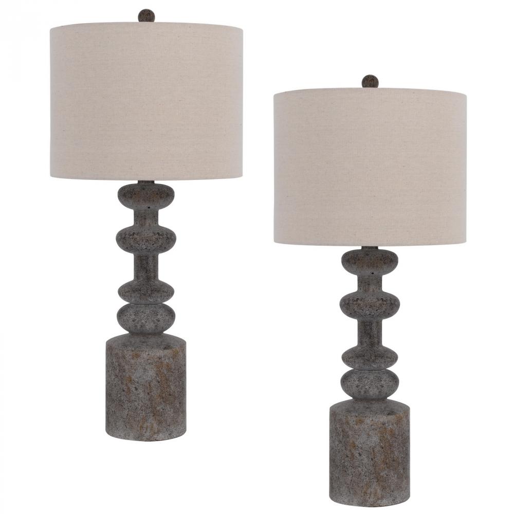 150W 3 Way Blackfoot Resin Table Lamp. Priced and Sold As Pairs