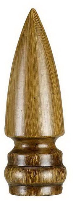 3&#34; Resin Finial in Lighttone Faux Wood