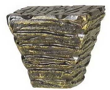 1.13&#34; Square Resin Finial in Raw Gold