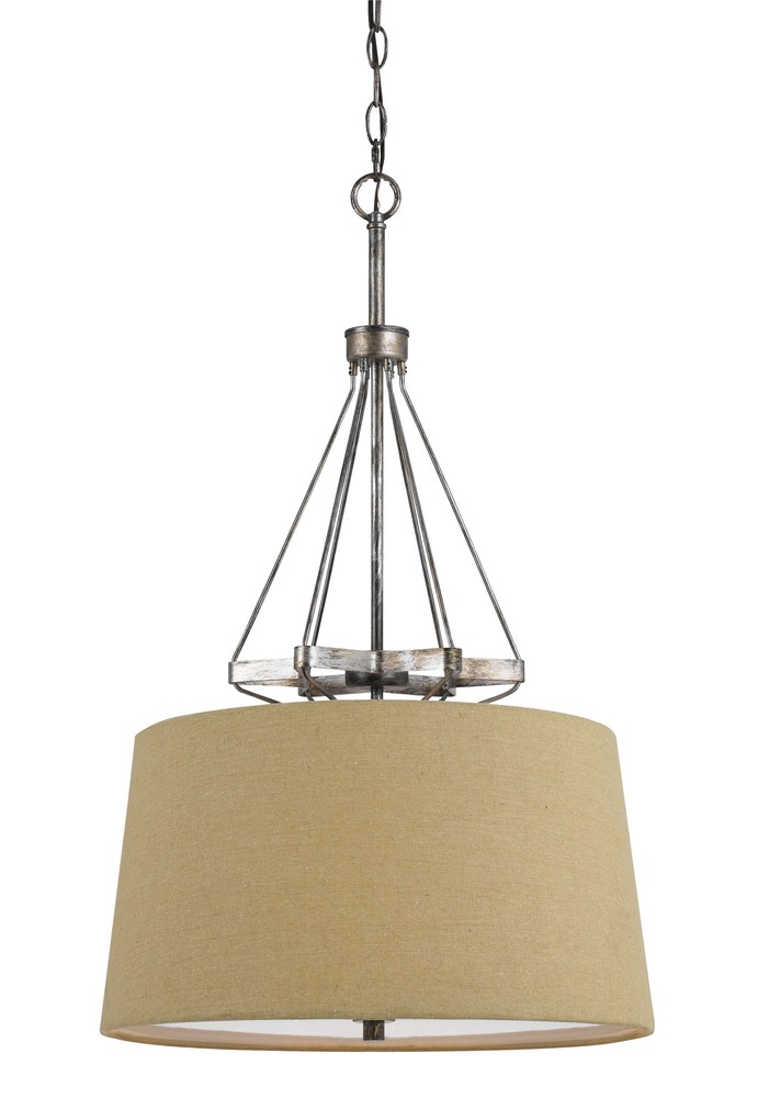 33.88&#34; Inch Pendant in Textured Steel