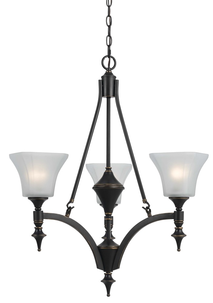 29&#34; Inch Tall Iron Chandelier in Dark Bronze Finish