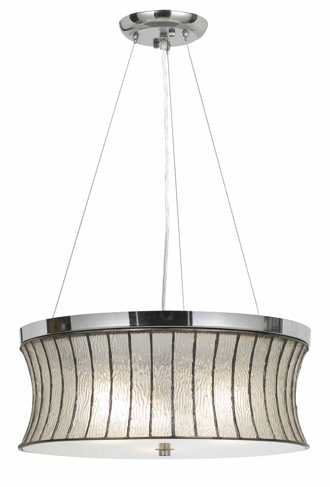 47&#34; Inch Tall Glass Pendant in Chrome Finish