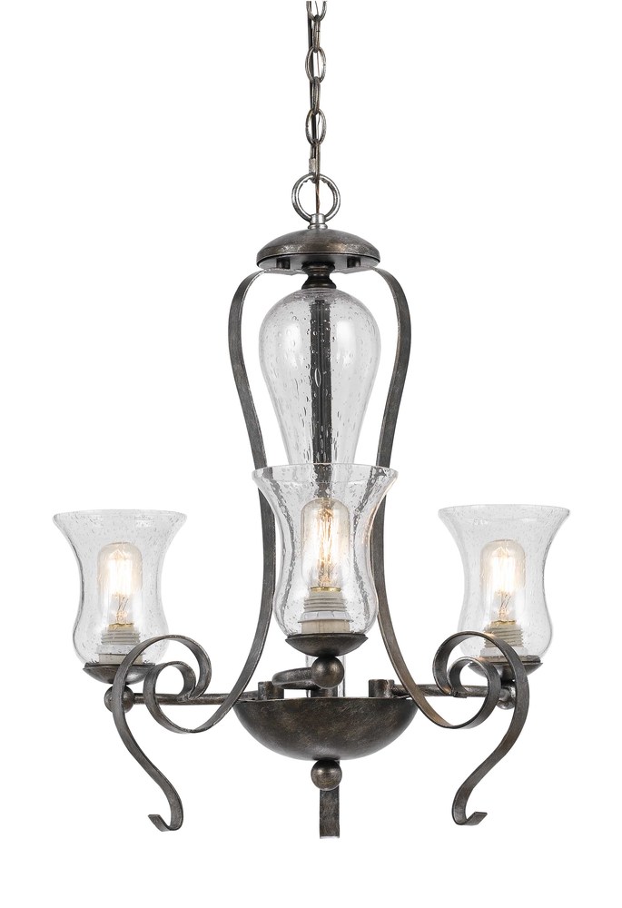 25&#34; Inch Tall Metal Chandelier in Eternity Finish