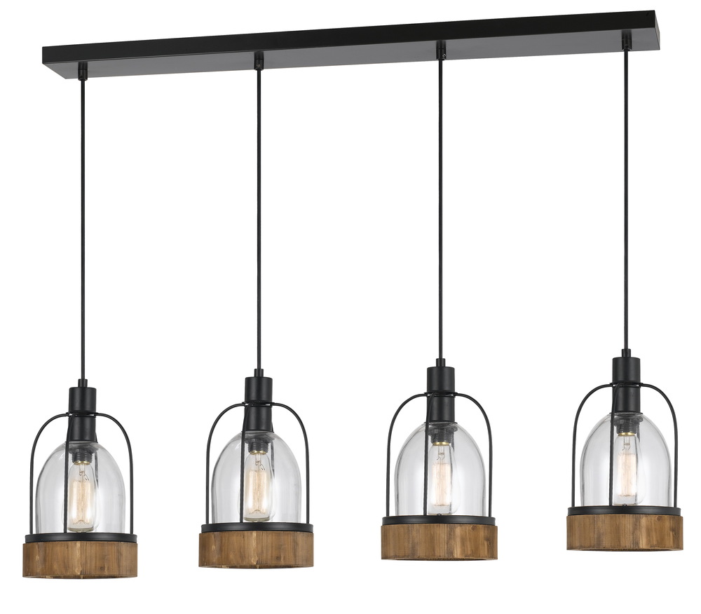 18&#34; Inch Tall Island Fixture in Dark Bronze Wood Finish