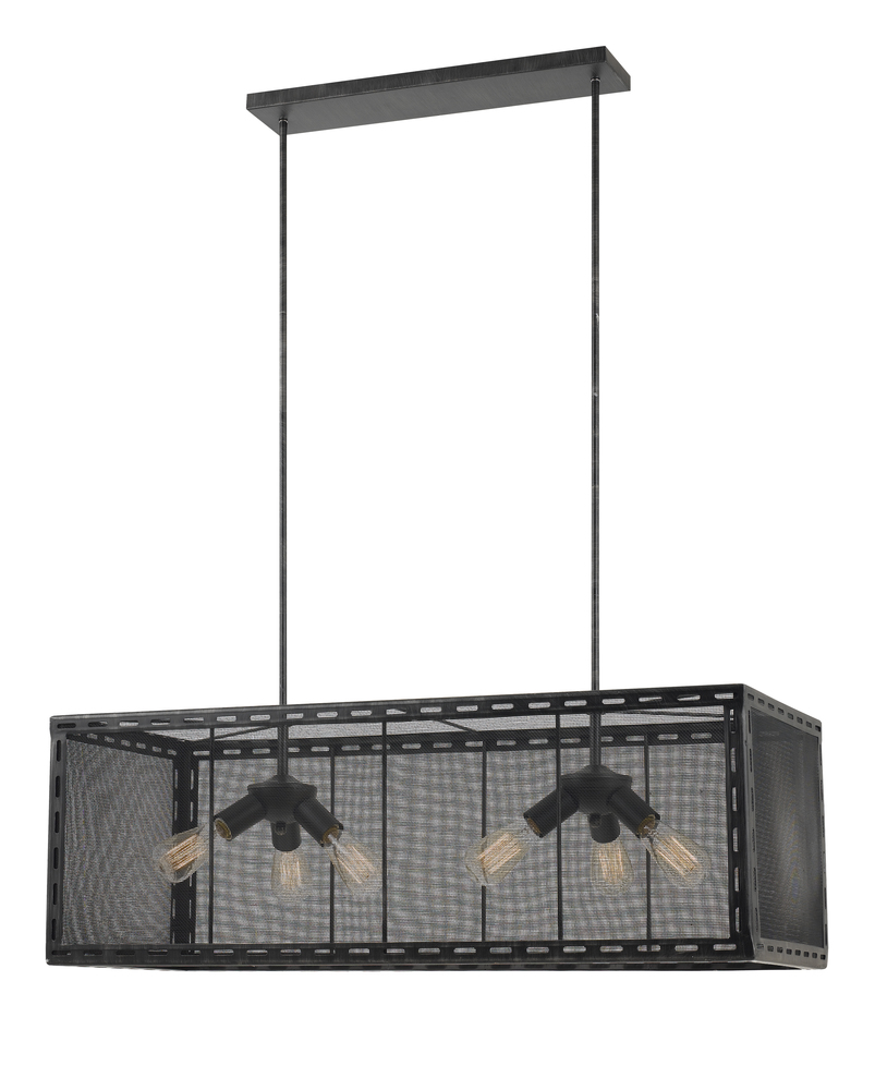 14&#34; Inch Tall Metal Chandelier in Iron Finish