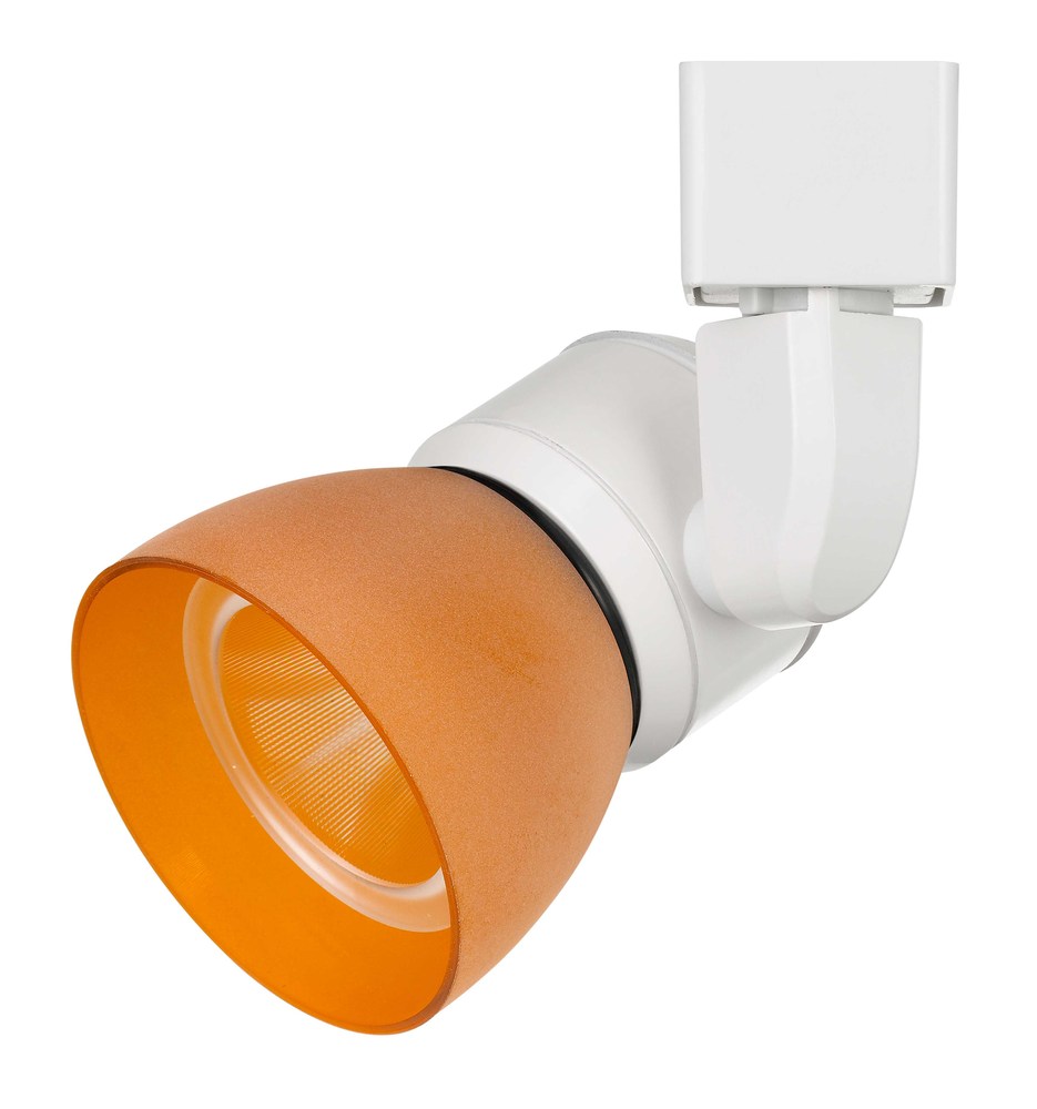 6.25&#34; Height Metal and Plc Track Head in White Finish