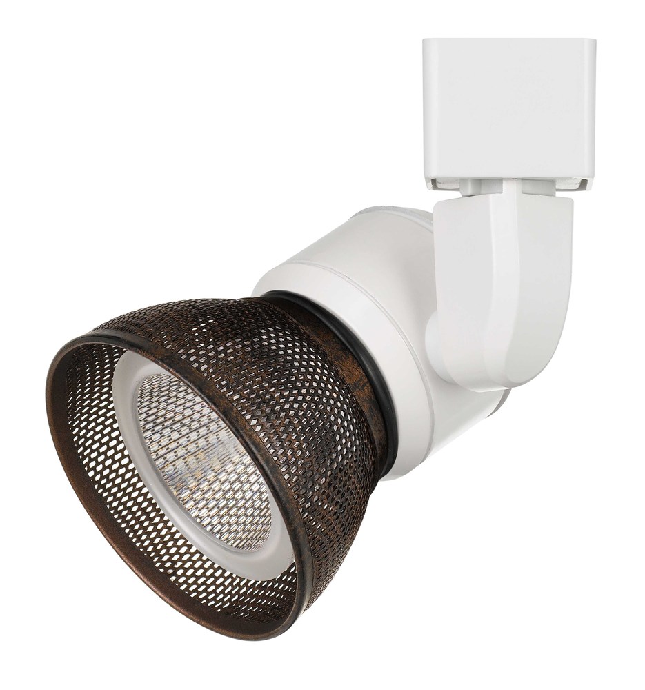 6.25&#34; Height Metal Track Head in White Finish