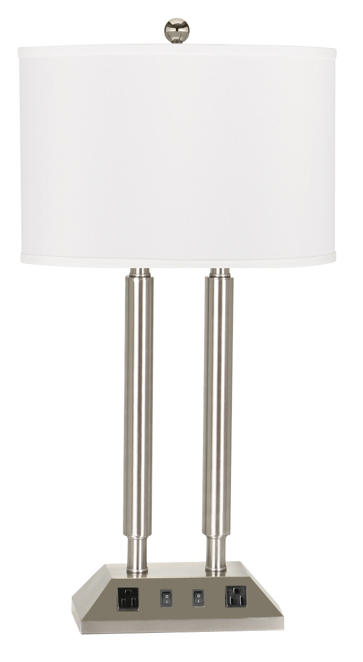 28.5&#34; Tall Desk Lamp in Brushed Steel