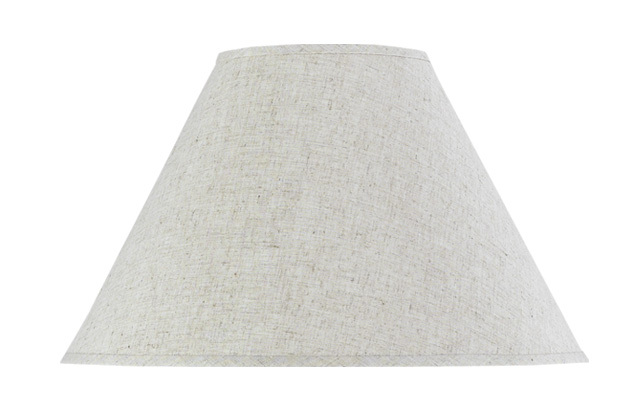12&#34; Tall Beige Round Linen Shade