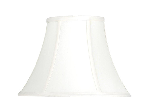 9&#34; Tall White Bell Stretched Faux Silk Shade