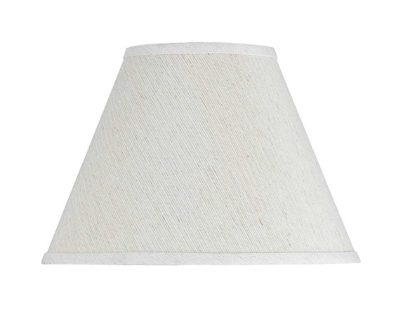 8&#34; Tall Off White Round Hardback Linen Shade