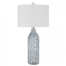 CAL Lighting BO-3042TB - Inveruno Glass Table Lamp with Hardback Drum Shade