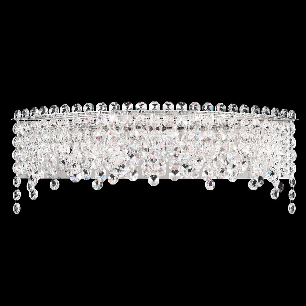 Chantant 4 Light 120V Bath Vanity & Wall Light in Polished Stainless Steel with Optic Crystal