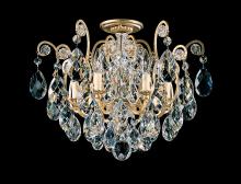 Schonbek 1870 3784-23 - Renaissance 6 Light 120V Semi-Flush Mount in Etruscan Gold with Heritage Handcut Crystal