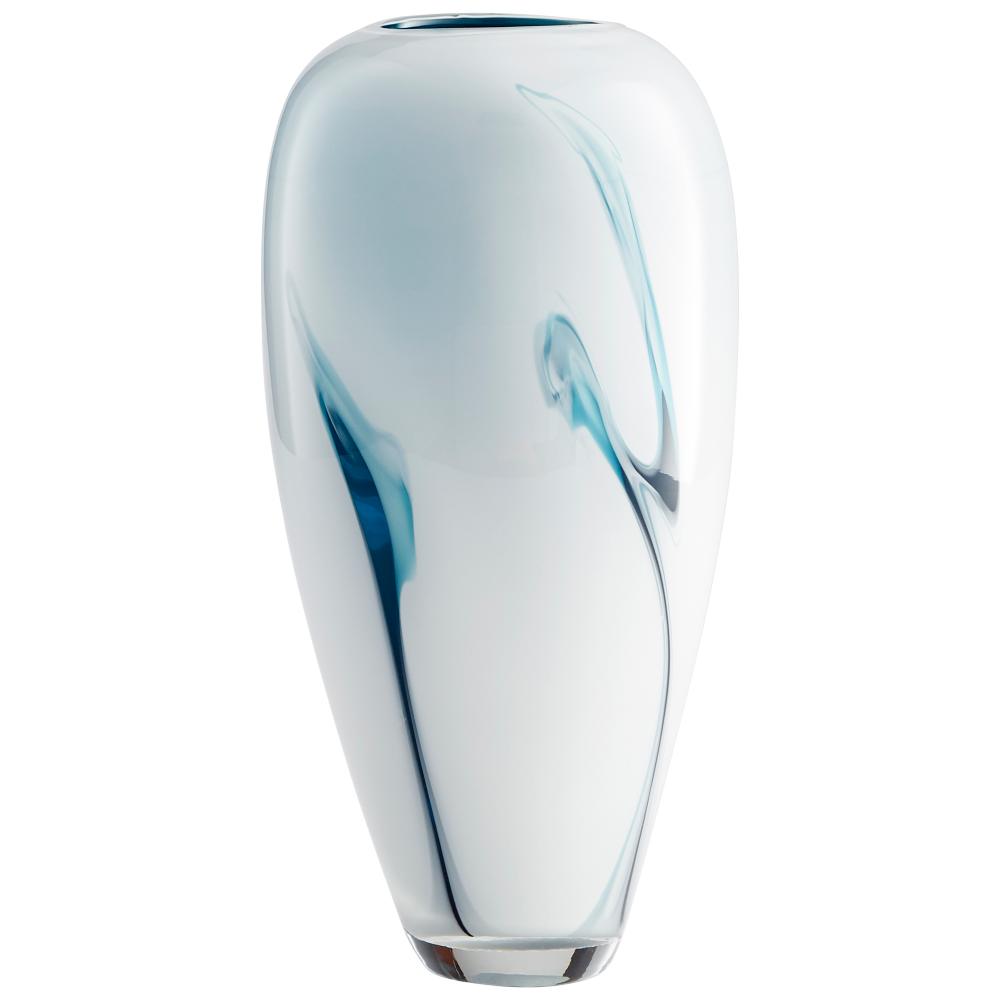 Deep Sky Vase Blue And White - Large
