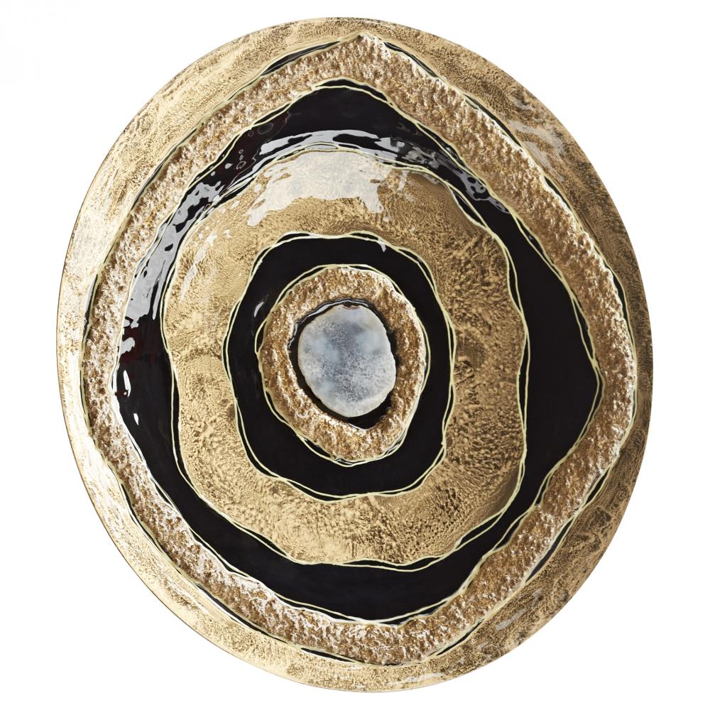 Skipping Rocks Wall Decor Gold And Black - Large