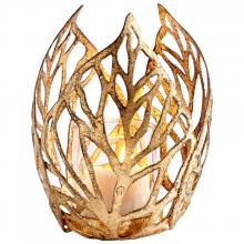 Cyan Designs 09050 - Sunrise Flame Candleholder Antique Gold - Small