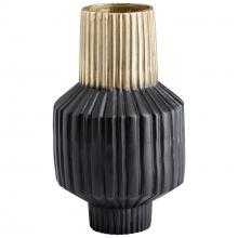 Cyan Designs 10624 - Allumage Vase Matte Black And Gold - Small