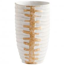 Cyan Designs 10672 - Luxe Vessel Vase White And Gold - Medium