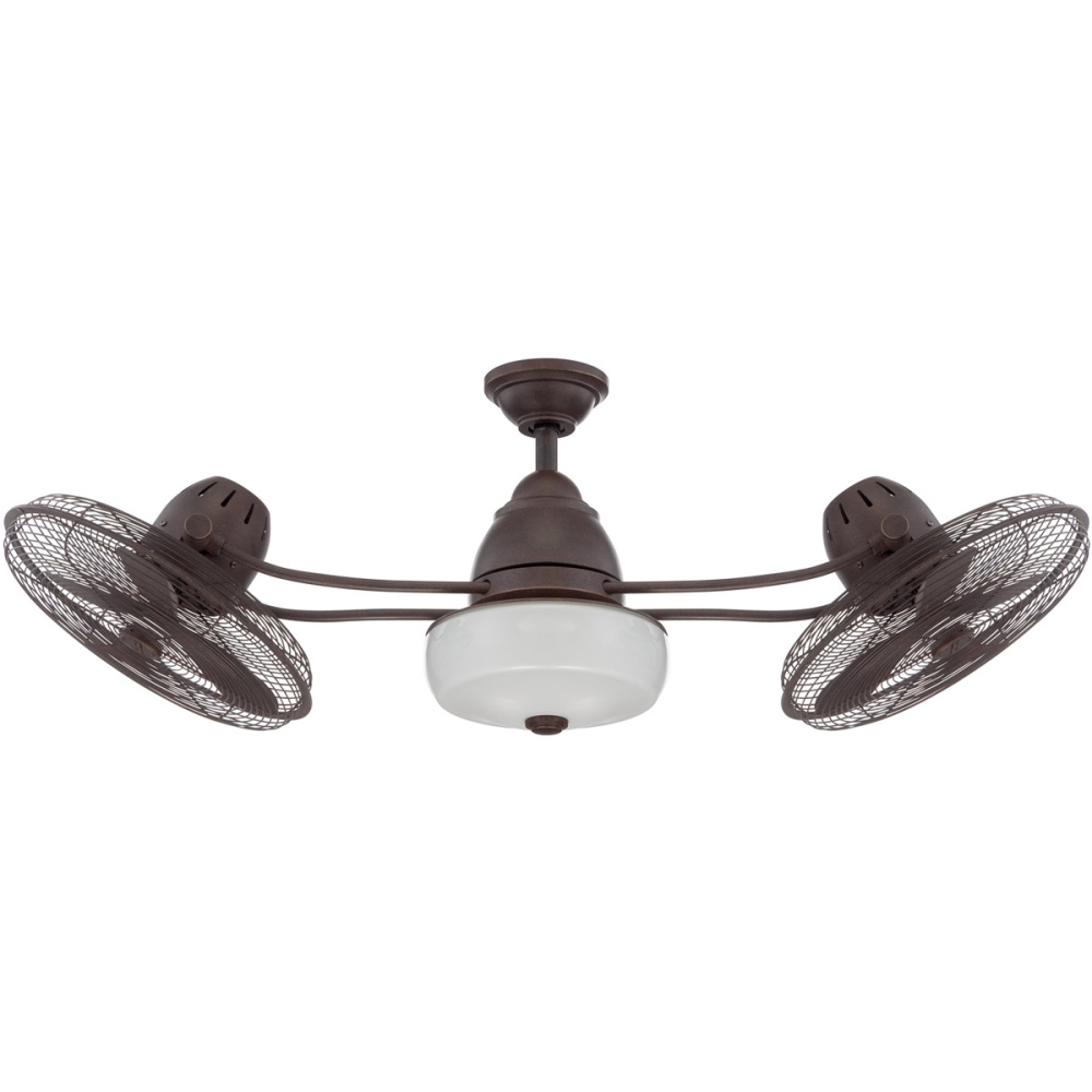 48&#34; Bellows II Indoor/Outdoor (Damp) in Aged Bronze Textured w/ Aged Bronze Blades