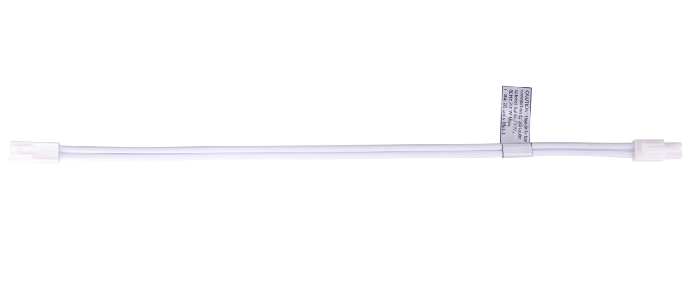 12&#34; Puck Light Connector Cord in White