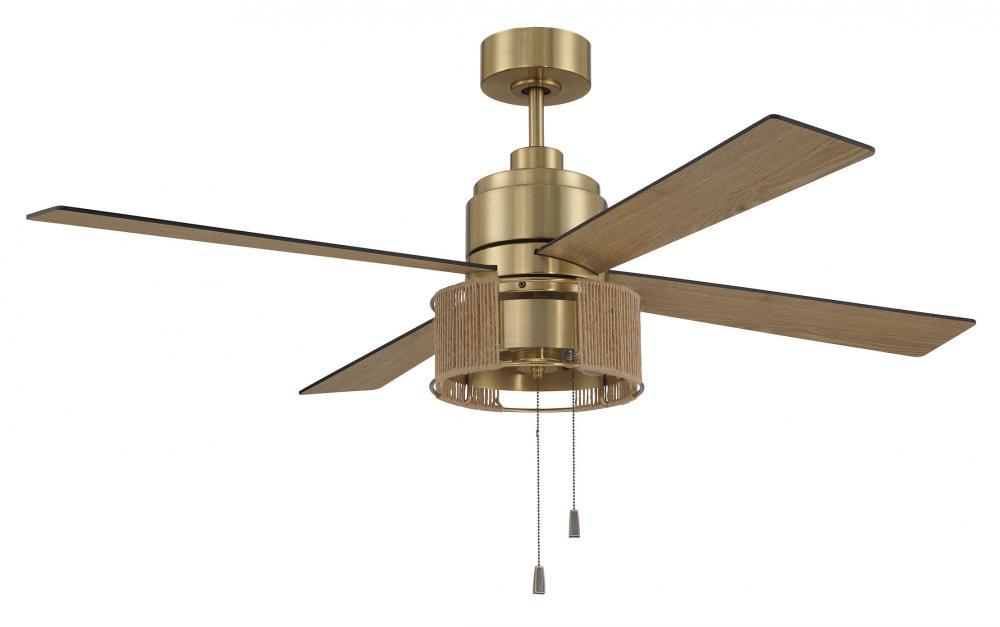 52&#34; Ceiling Fan w/Blades & 2x6w LED Light Kit