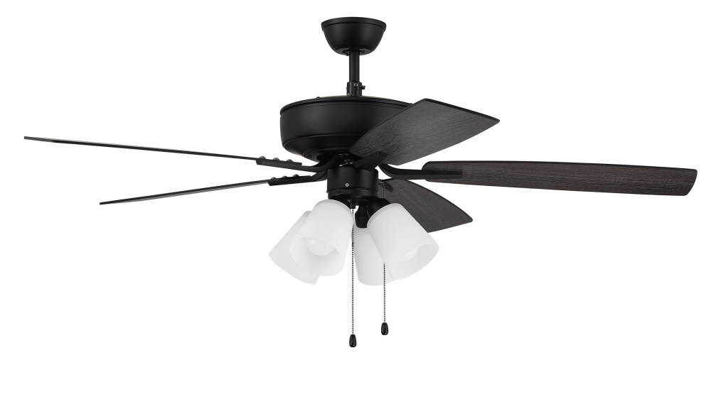 52&#34; Pro Plus 114 in Flat Black w/ Flat Black/Grey Wood Blades