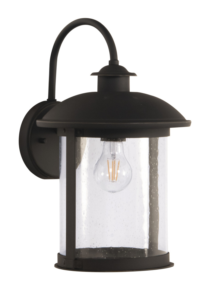 O&#39;Fallon 1 Light Medium Outdoor Wall Lantern in Dark Bronze Gilded