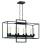 Cubic 8 Light Linear Chandelier in Aged Bronze Brushed