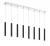 8 Light Linear Chandelier