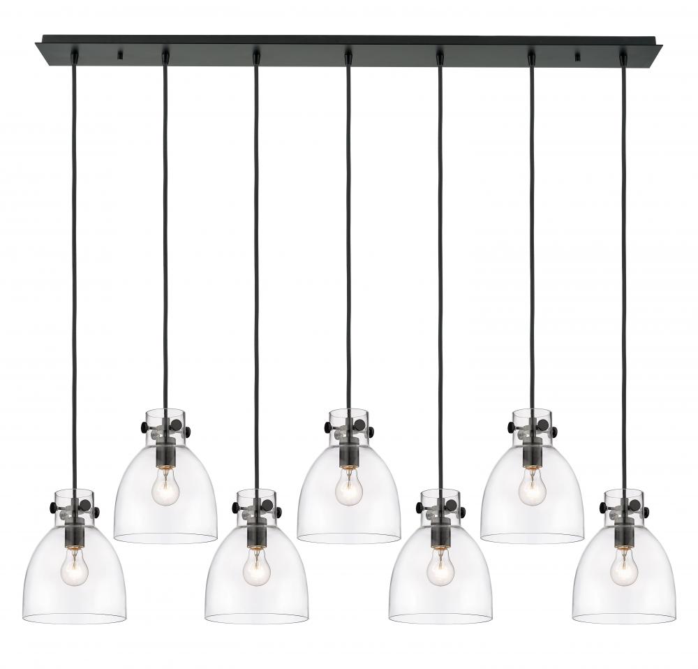 Newton Bell - 7 Light - 52 inch - Matte Black - Linear Pendant