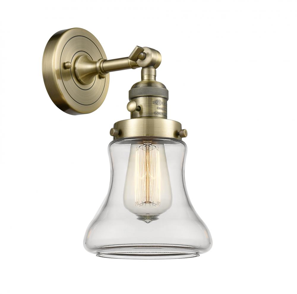 Bellmont - 1 Light - 7 inch - Antique Brass - Adjustable Sconce