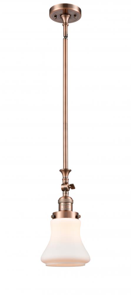 Bellmont - 1 Light - 6 inch - Antique Copper - Stem Hung - Adjustable Mini Pendant