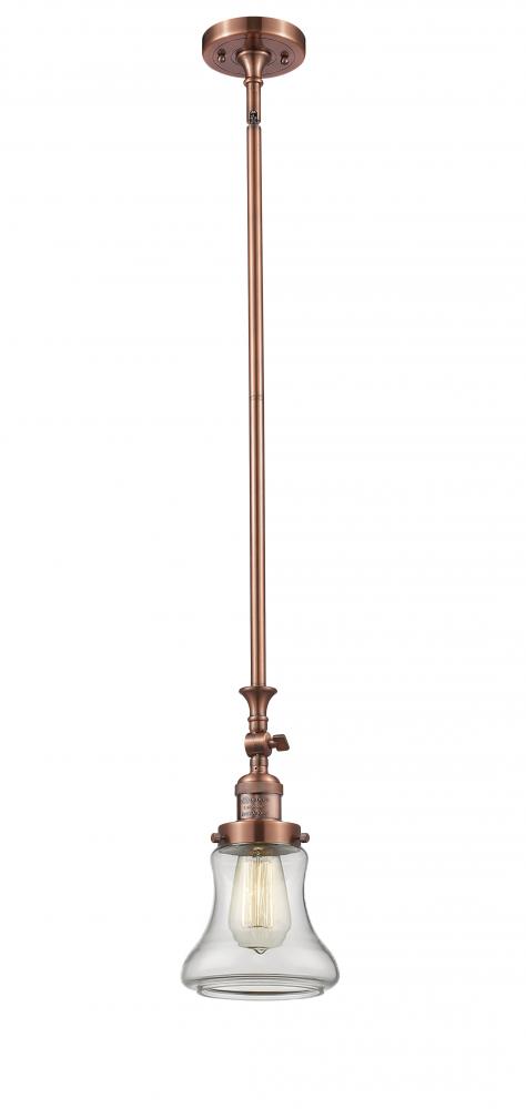 Bellmont - 1 Light - 6 inch - Antique Copper - Stem Hung - Adjustable Mini Pendant