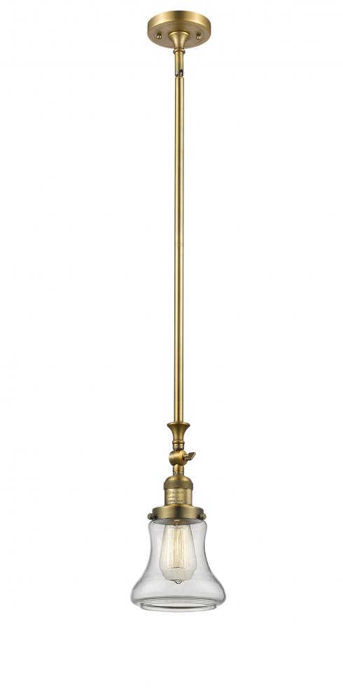 Bellmont - 1 Light - 6 inch - Brushed Brass - Stem Hung - Adjustable Mini Pendant