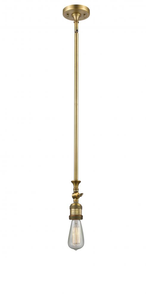 Bare Bulb - 1 Light - 3 inch - Brushed Brass - Stem Hung - Mini Pendant