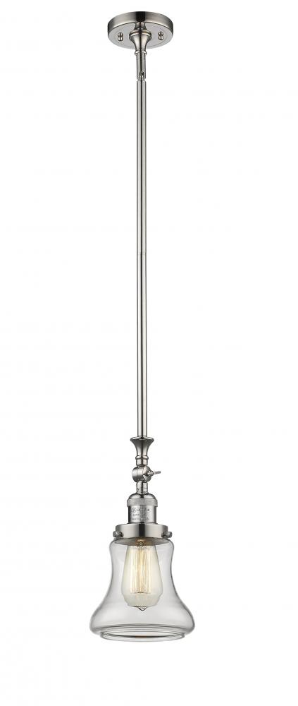 Bellmont - 1 Light - 6 inch - Polished Nickel - Stem Hung - Adjustable Mini Pendant