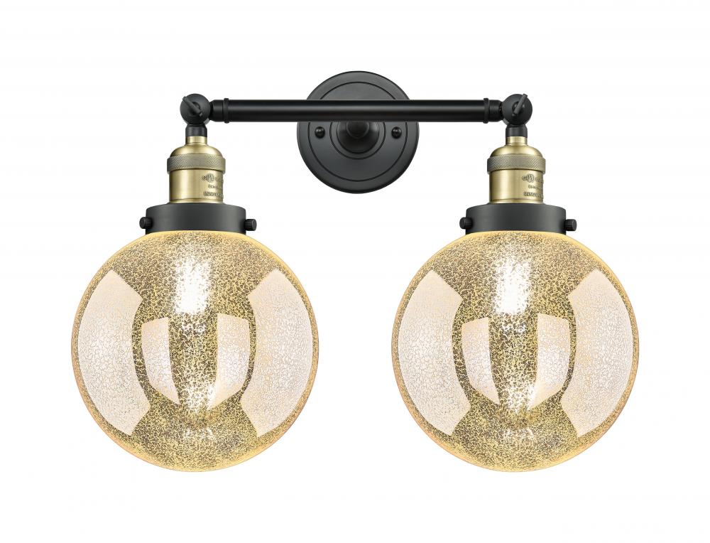 Beacon - 2 Light - 19 inch - Black Antique Brass - Adjustable Bath Vanity Light