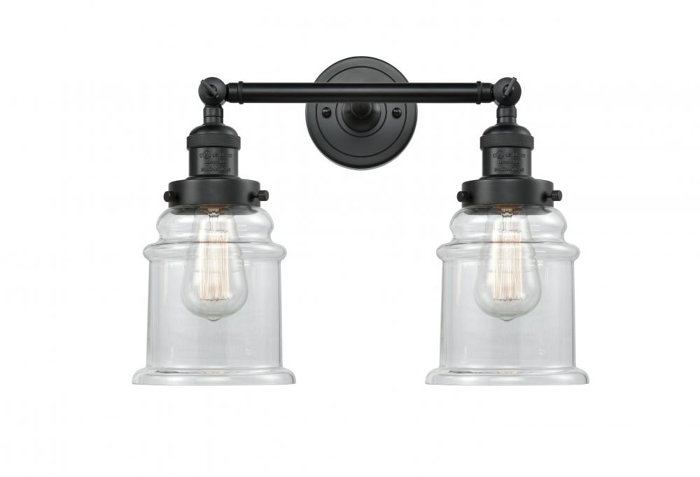 Canton - 2 Light - 17 inch - Matte Black - Adjustable Bath Vanity Light