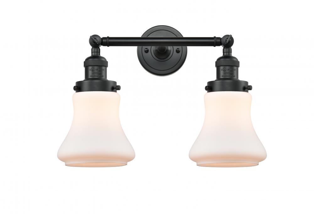 Bellmont - 2 Light - 17 inch - Matte Black - Adjustable Bath Vanity Light