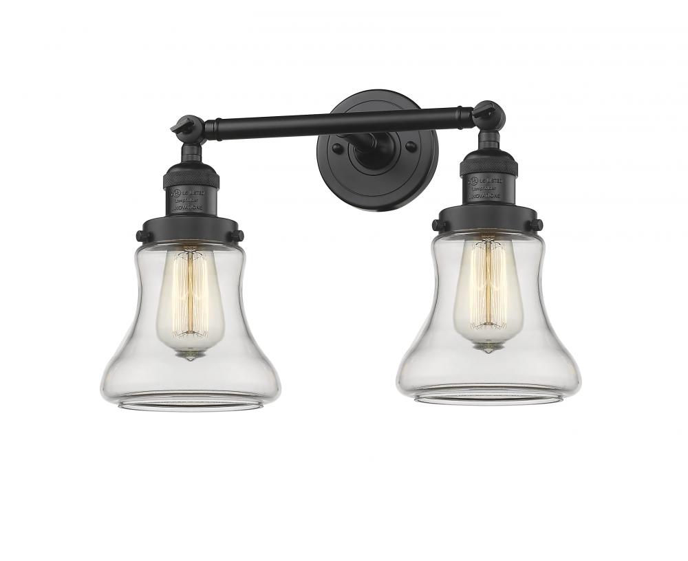 Bellmont - 2 Light - 17 inch - Matte Black - Adjustable Bath Vanity Light