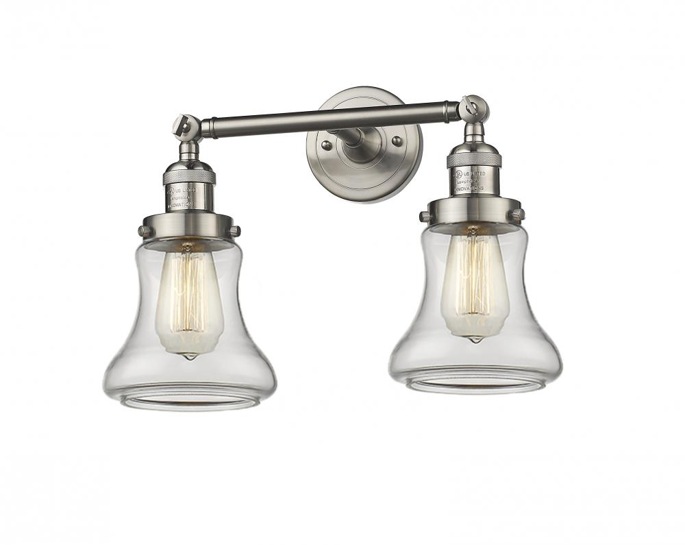 Bellmont - 2 Light - 17 inch - Brushed Satin Nickel - Adjustable Bath Vanity Light