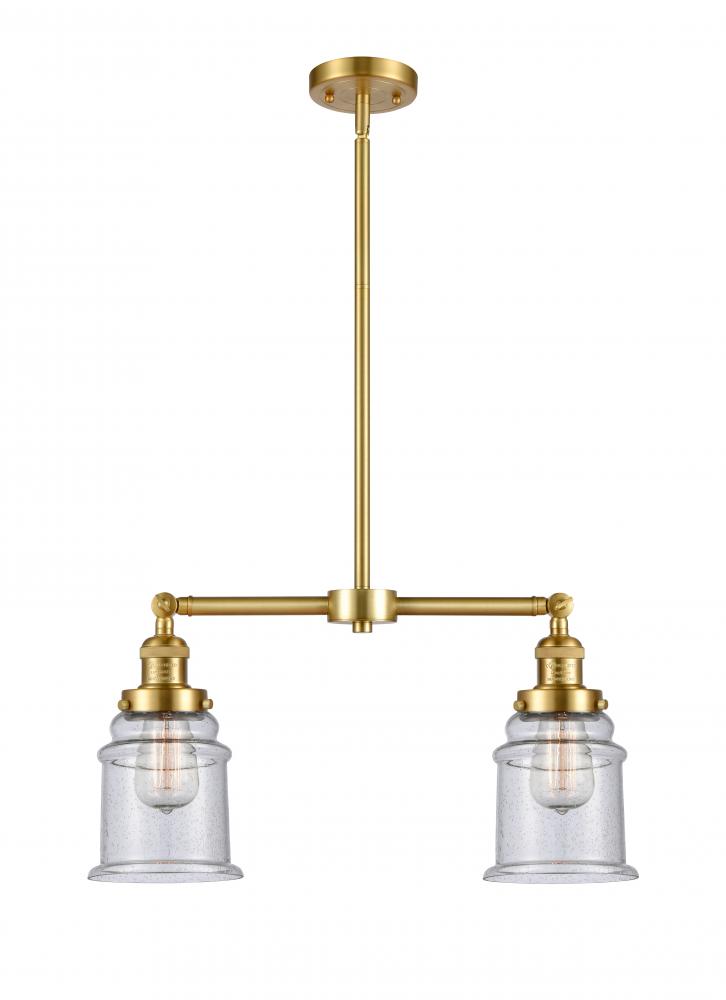 Canton - 2 Light - 21 inch - Satin Gold - Stem Hung - Adjustable Island Light