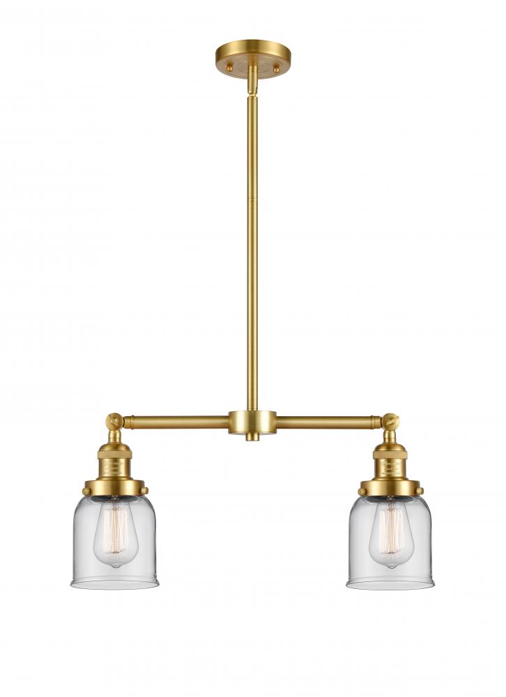 Bell - 2 Light - 21 inch - Satin Gold - Stem Hung - Adjustable Island Light
