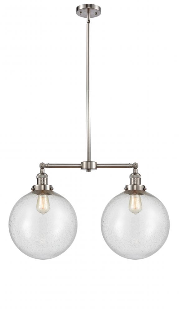 Beacon - 2 Light - 27 inch - Brushed Satin Nickel - Stem Hung - Adjustable Island Light