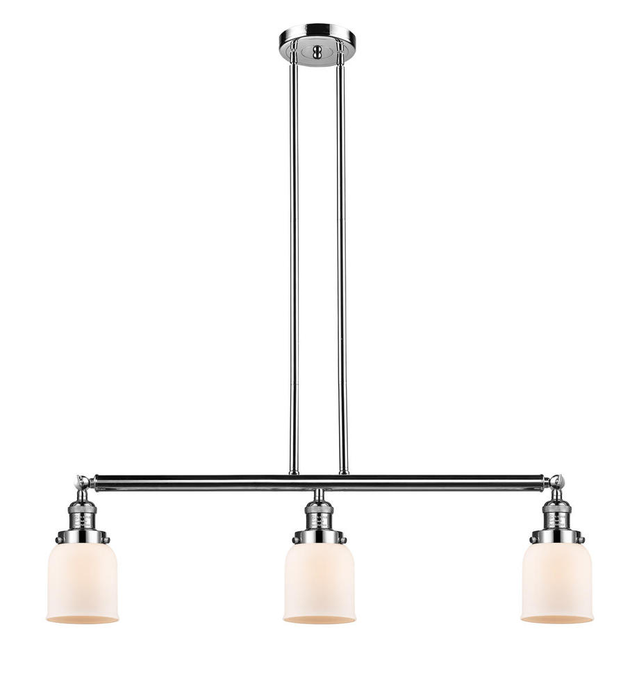Bell - 3 Light - 38 inch - Polished Nickel - Stem Hung - Adjustable Island Light