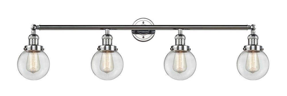 Beacon - 4 Light - 42 inch - Polished Chrome - Adjustable Bath Vanity Light
