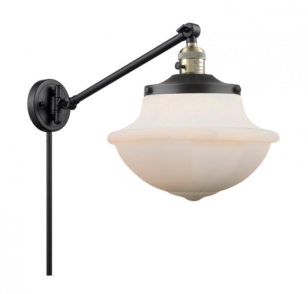 Oxford - 1 Light - 12 inch - Black Antique Brass -Adjustable Swing Arm