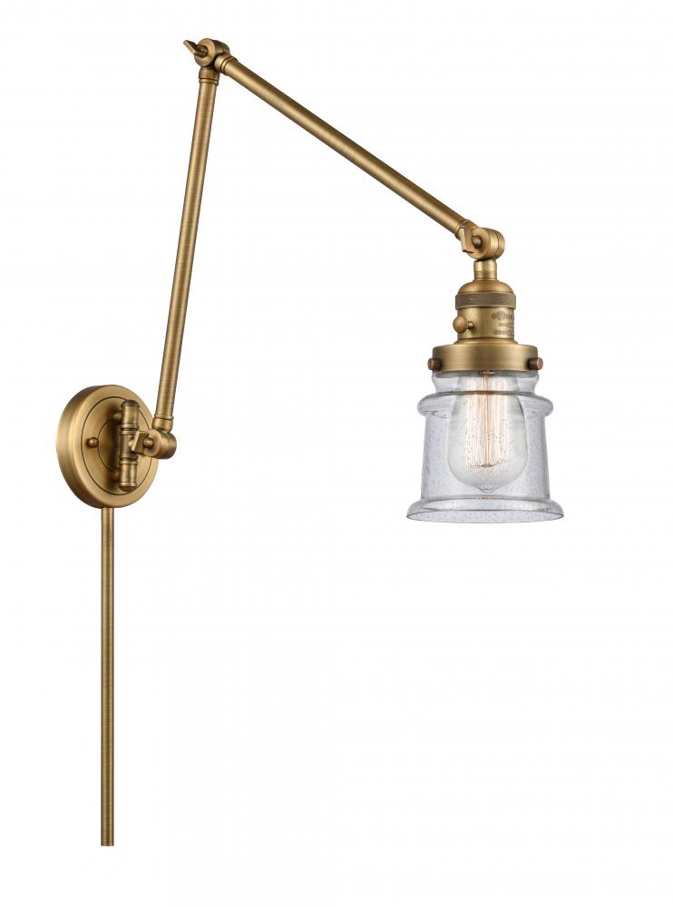 Canton - 1 Light - 8 inch - Brushed Brass -Adjustable Swing Arm