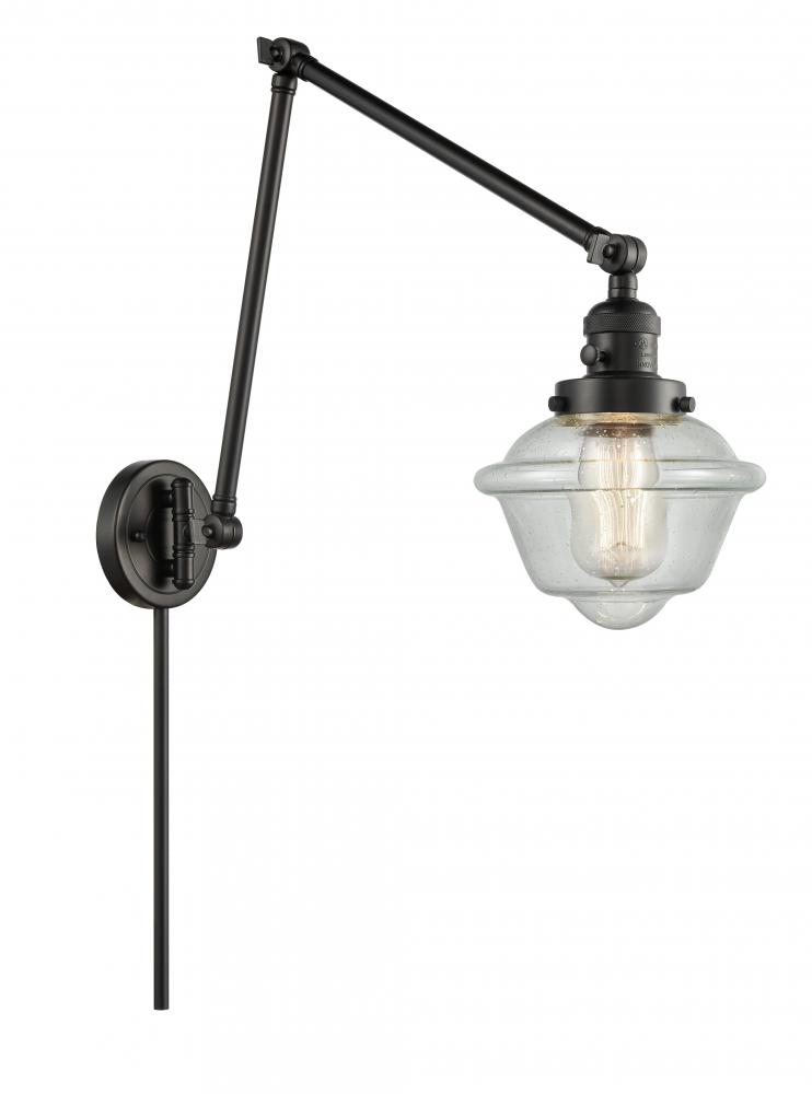 Oxford - 1 Light - 8 inch - Matte Black -Adjustable Swing Arm